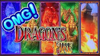 DRAGONS FIRE SLOT MACHINE BONUS BIG WIN +FREE SPINS WITH MULTIPLIERS AND SCATTER PAYS WMS SLOTS