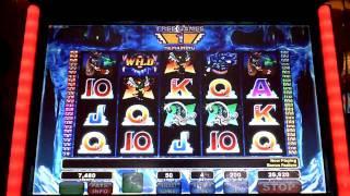 Arctic Spirit slot machine video bonus win on a Spielo game at Parx casino