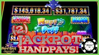 •HIGH LIMIT Lock It Link Huff N' Puff (2) JACKPOT HANDPAYS •$50 BONUS ROUND Slot Machine