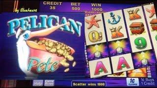 PELICAN PETE slot machine Max Bet BONUS WINS ( 2 videos)