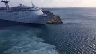 Carnival Pride Time Lapse Dropping Lines Sail Away