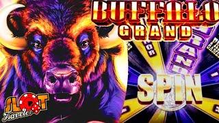 Buffalo GRAND Slot Machine!  Bonus + Re-triggers |  Coins Coins! | Slot Traveler