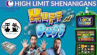 HIGH LIMIT Huff N' Puff Mini Group Pull with The Slot Cats in Las Vegas