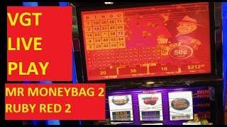 VGT HOT RUBY RED 2 & MR. MONEYBAG 2 LIVE PLAY!!! RED SPINS!!! SLOT & POKIES!!!