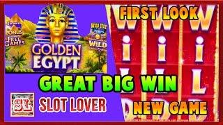 First Look on New Game Golden Egypt with Big Wins Max Bets and few other pokes * Slot Lover *