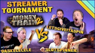 Money Train 2 Slot - Streamer Tournament! (LetsGiveItASpin vs Slotspinner vs Daskelelele)