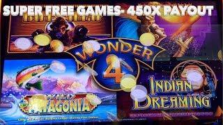 Wonder 4 - Buffalo Super Free Games Big Bonus Payout ! Mega Win !