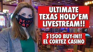 Ultimate Texas Hold’em Livestream!! $1500 Buy-in!! Let’s win some $$$$!!
