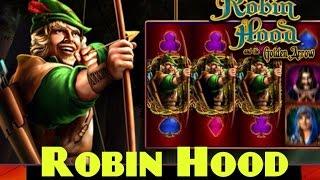ROBIN HOOD and The Golden Arrow slot machine bonus wins (2 videos)