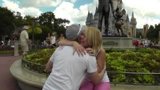 Marriage proposal in Disney World Magic Kingdom.