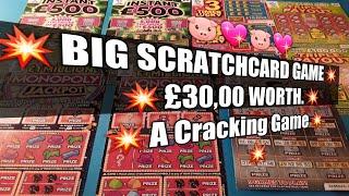 •Big £30,00 Scratchcard Game•Instant £500•Monopoly Millionaire•Triple Payout•etc