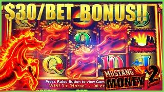 HIGH LIMIT MUSTANG MONEY 2  $30 Bonus Rounds Slot Machine Casino ⋆ Slots ⋆️Minor Progressive Jackpot