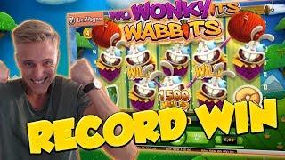 RECORD WIN!!! Wonky wabbits 15€ bet Big win - Casino - Huge Win (WILDLINE)