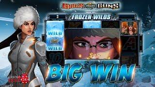 BIG WIN ON GIRLS WITH GUNS 2: FROZEN DAWN SLOT (MICROGAMING) - 1,20€ BET!