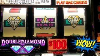 $100 a Spin Double Diamond Slot & $75 Max Bet High Limit Top Dollar Slot Machine - Live Slot Play