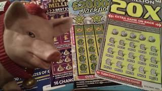 BIG Friday Scratchcard game..20X Cash..Instant Millionaire..£20,000 Green..PayDay..Top Dog..Lotto