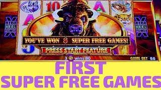 Buffalo Gold SUPER FREE GAMES - Wonder 4 Tall Fortunes Slot Machine Bonus
