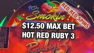 VGT HOT RED RUBY SLOT $12.50 BET & CRAZY CHERRY SMOKIN' $6.25 BET ! CHOCTAW CASINO DURANT !
