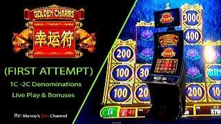 New Slot !! (First Attempt) Bally's - Golden Charms : 5 Bonuses and Live Play