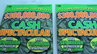 TWO Cash Spectacular Instant lottery scratchcards
