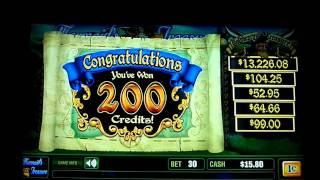 Mermaid's Treasure Slot Machine Bonus Win (queenslots)