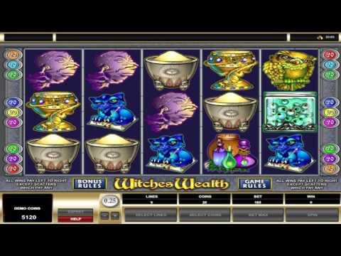 Free Witches Wealth slot machine by Microgaming gameplay ★ SlotsUp