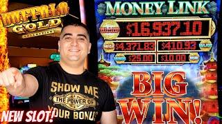 Money LINK Slot Machine Max Bet Bonuses & Nice Wins | New Slot Machine | Buffalo Gold Max Bet Bonus