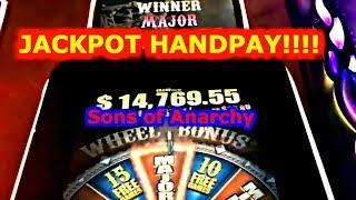 • SONS OF ANARCHY JACKPOT HANDPAY • MAX BET • RETRIGGERS •