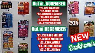 •New Scratchcards Out in •November• and •December•