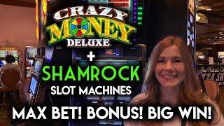 SHAMROCK! Slot Machine! BIG WIN BONUS! Progressive WON!!
