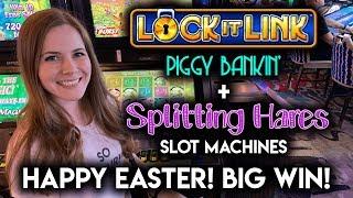 The Easter Bunny Comes Through For a BIG WIN!! Splitting Hares Slot Machine!! BONUS!!