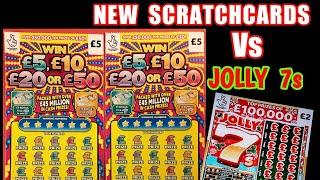 AMAZING GAME...DO NOT MISS... THE NEW £5-£10-£20-£50 CARDS   ...VERSES..    JOLLY 7s   SCRATCHCARDS