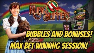 BUBBLES AND BONUSES!  OH My! WIZARD OF OZ RUBY SLIPPERS