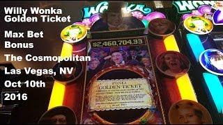 Willy Wonka Golden Ticket Max Bet with BONUS NICE WIN Oompa Loompa slot machine WMS