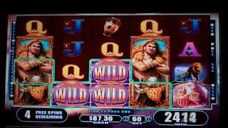 Hercules Slot Machine Bonus - Free Spins Win with Locked Wilds