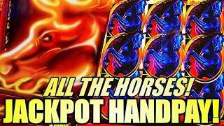 ⋆ Slots ⋆JACKPOT HANDPAY!⋆ Slots ⋆ ALL THE HORSES!!! MUSTANG FURY & BLAZING FRUIT Slot Machine (AINSWORTH)