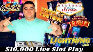 $10,000 On High Limit Slot Machines | $100 Wheel Of Fortune Slot | Live Slot Play In Las Vegas