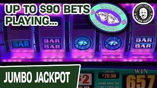 • Up to $90 BETS! • • DOUBLE DIAMOND Slot Compilation