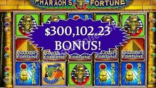 •$300GRAND Bonus Win! $100 PHARAOH'S FORTUNE Slot! High Limit Jackpot, Handpay Aristocrat, IGT • SiX