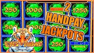 HIGH LIMIT Lightning Link EYES OF FORTUNE (2) HANDPAY JACKPOTS $25 MAX BET Bonus Round Slot Machine