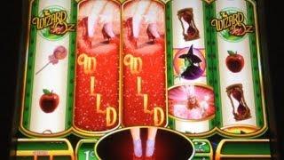 BIG WIN! Ruby Slippers Wizard Of Oz Slot Machine Bonus!  ~ WMS (Ruby Slippers)