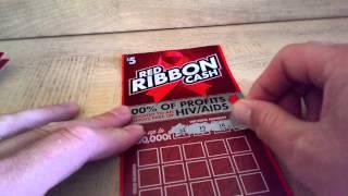 . $250,000 RED RIBBON CASH TURBO SCRATCHING! Airport Lottery Scratch Off Winner