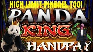 HANDPAY PANDA KING AND HIGH LIMIT PINBALL SLOT MACHINE