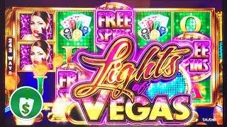 •️ NEW -  Lights of Vegas slot machine, bonus retriggers