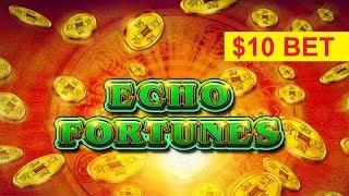 Fortunes 3 Echo Fortunes Slot - $5/$10 Bets - PROGRESSIVE & BONUS!