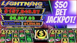 JACKPOT!!⋆ Slots ⋆️LIGHTNING LINK⋆ Slots ⋆️ $50 BET! BEST BET SLOT MACHINE!