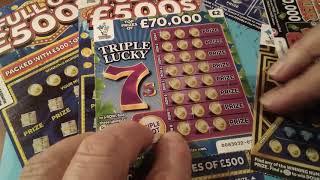 BIG Thursday Scratchcard game..£40.00 worth..Full £500's..Triple 7's...Instant £100..GOLDFEVER...