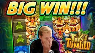 BIG WIN!!! Tiki Tumble BIG WIN - Online slot played on CasinoDaddys stream