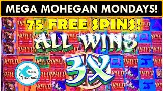 SUPER SIZED FREE SPINS, BONUSES & WINS ON THIS SLOT MACHINE! MRS. CT GETS WILD SHOWERS GALORE!