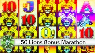 50 Lions 95% Payback slot machine Bonus Marathon